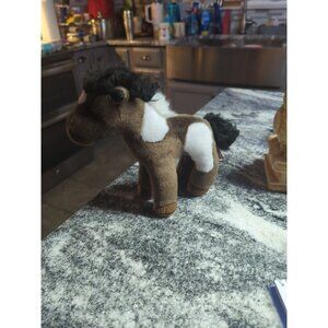 Douglas Plush Horse Brown White Paint Pony Stuffed Animal Lovey 9”